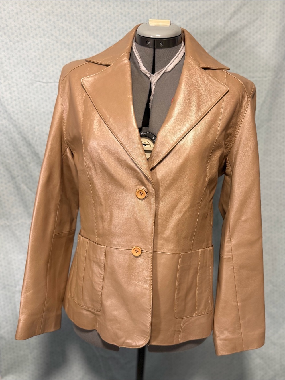 Classic Women's metallic pinkish beige Blazer Jacket